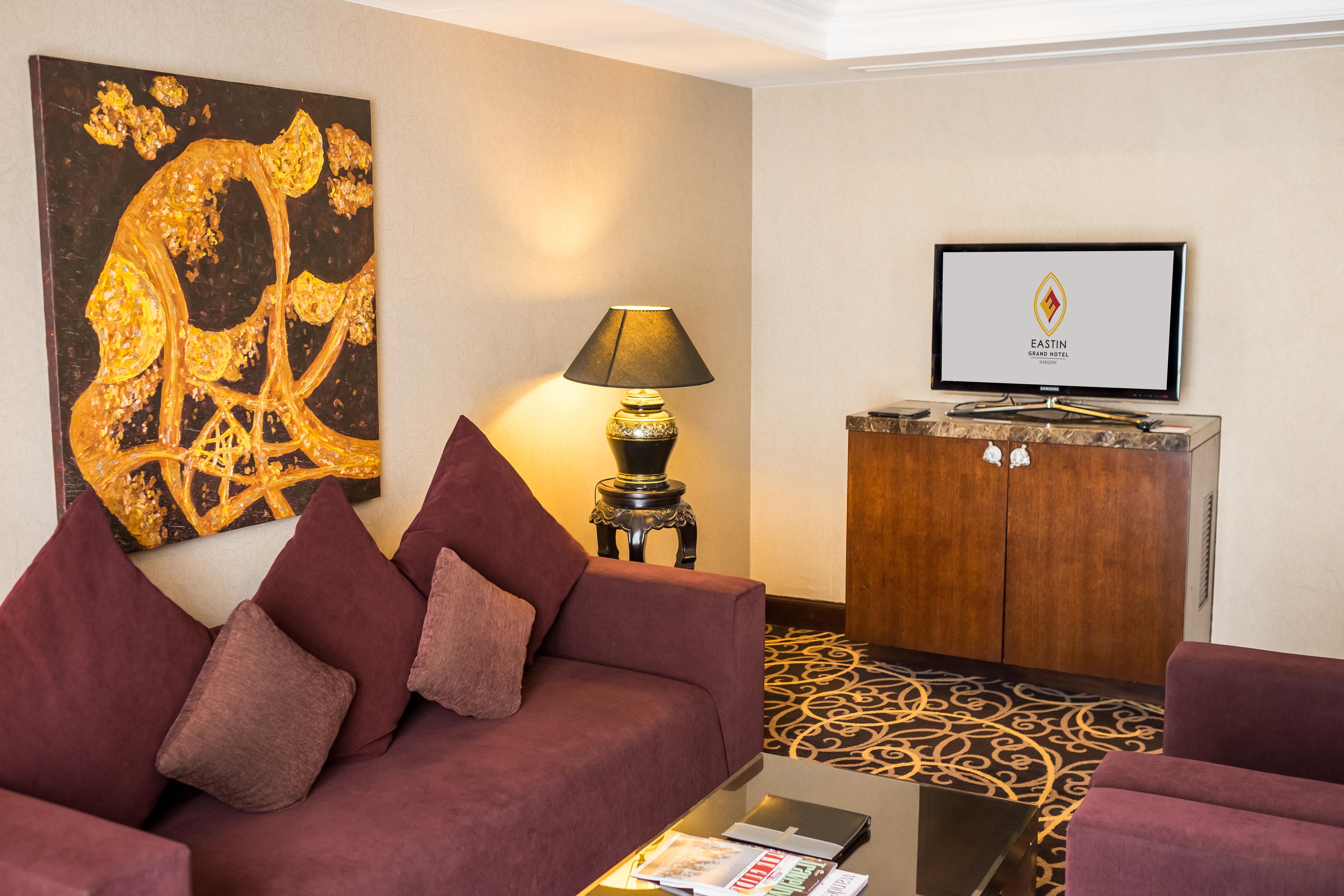 Eastin Grand Hotel Saigon Ho Chi Minh City Exterior photo A living room at the hotel